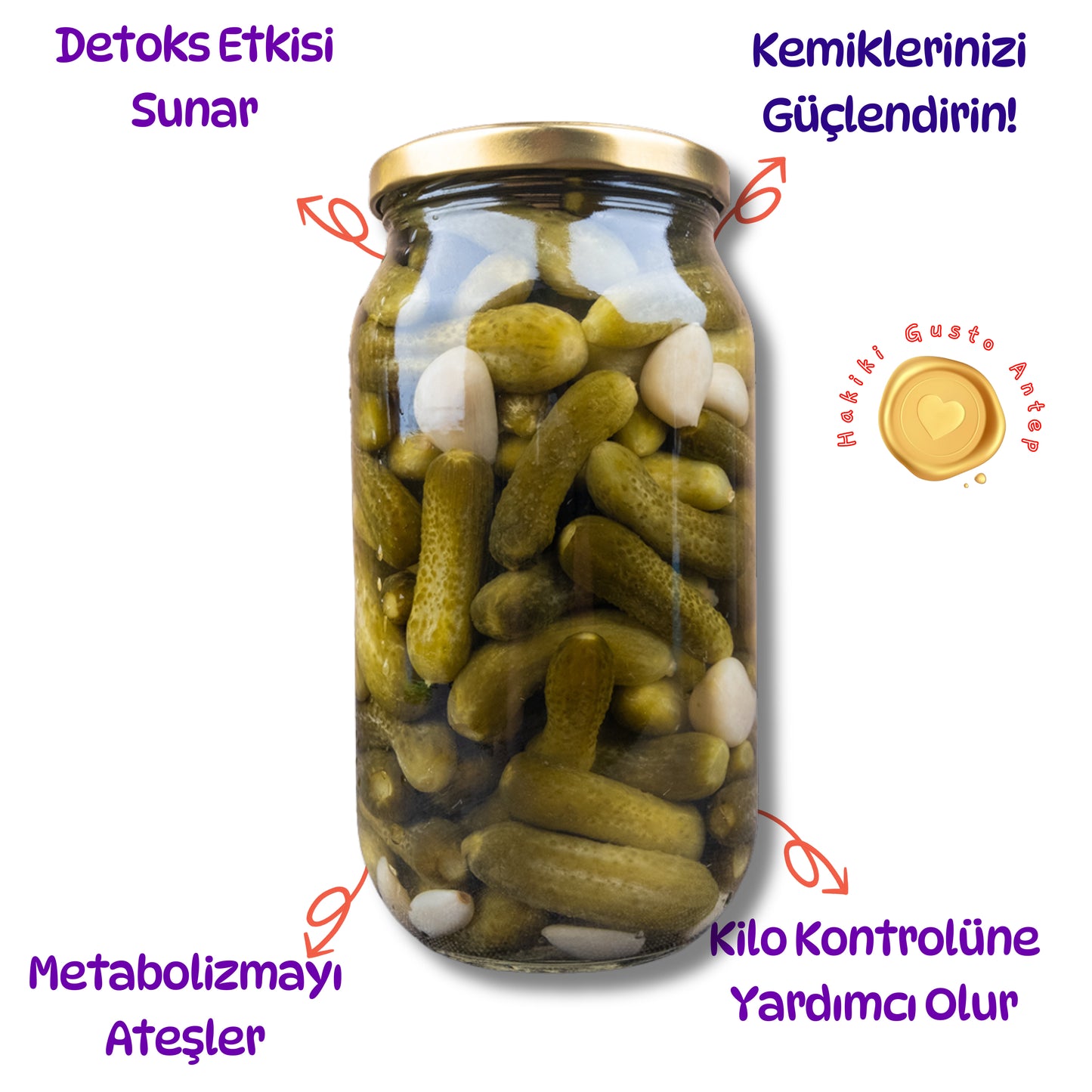 Gaziantep Usulü Kornişon Turşusu 1000cc